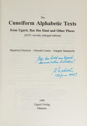 Tapa de The Cuneiform alphabetic texts from Ugarit, Ras Ibn Hani and other places