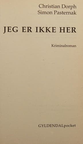 Tapa de Jeg er ikke her