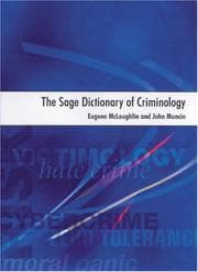 Tapa de The SAGE Dictionary of Criminology
