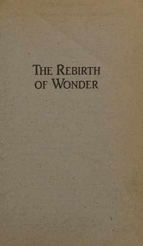 Tapa de The rebirth of wonder