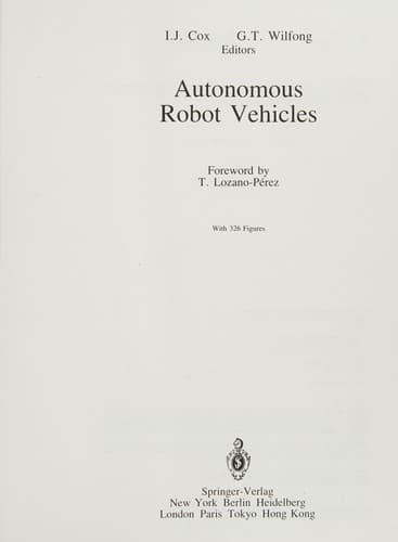 Tapa de Autonomous robot vehicles