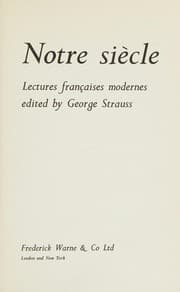 Tapa de Notre siecle