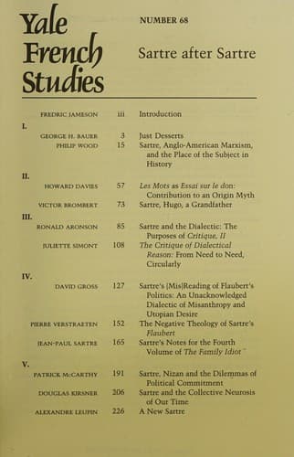 Tapa de Sartre after Sartre