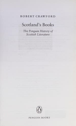 Tapa de Scotland's books