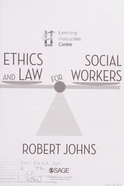 Tapa de Ethics and Law for Social Workers
