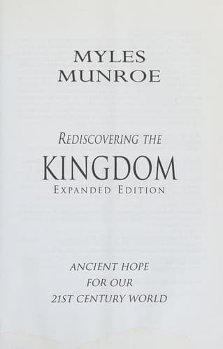 Tapa de Rediscovering the kingdom