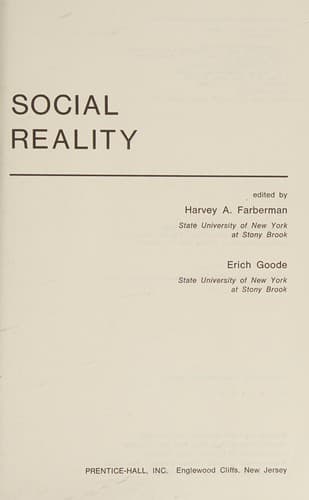 Tapa de Social reality