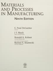 Tapa de Materials and processes in manufacturing