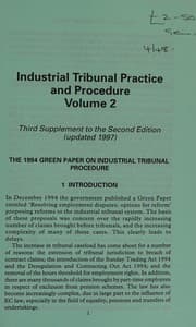 Tapa de Industrial tribunal practice and procedure [2/2]