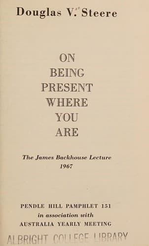 Tapa de On being present where you are