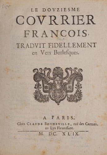 Tapa de Le Premier [-dovziesme] covrrier françois