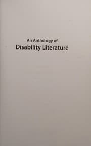 Tapa de Disability literature for discussion
