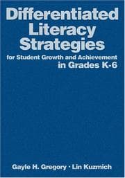 Tapa de Differentiated Literacy Strategies for Student Growth and Achievement in Grades K-6