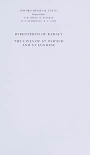 Tapa de The lives of St Oswald and St Ecgwine