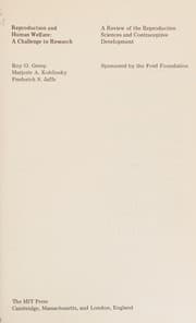 Tapa de Reproduction and human welfare
