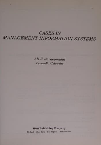 Tapa de Cases in management information systems