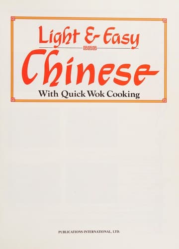 Tapa de Light & easy Chinese