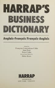 Tapa de Harrap's French/English Business Dictionary