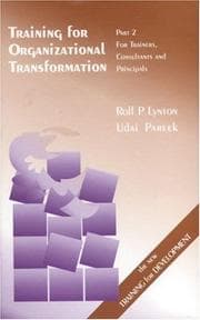 Tapa de Training for organizational transformation