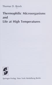 Tapa de Thermophilic microorganisms and life at high temperatures