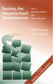 Tapa de Training for Organizational Transformation
