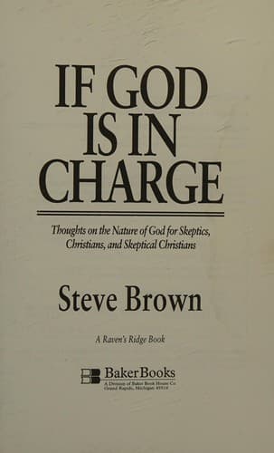 Tapa de If God is in charge