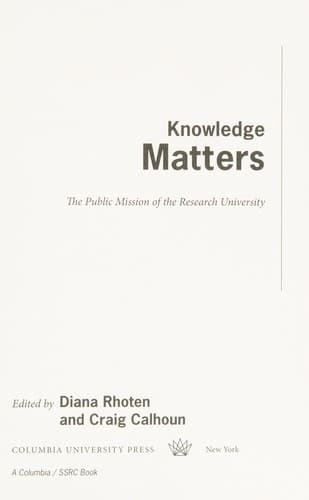 Tapa de Knowledge matters