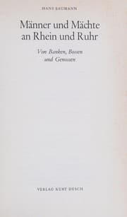 Tapa de Männer und Mächte an Rhein und Ruhr