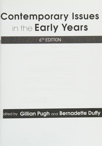 Tapa de Contemporary Issues in the Early Years
