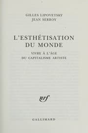 Tapa de L'esthétisation du monde