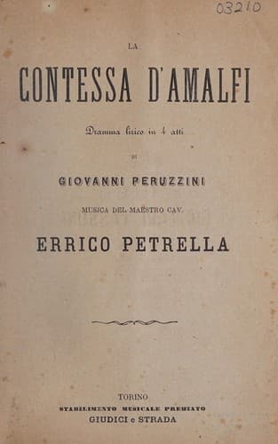 Tapa de La contessa d'Amalfi