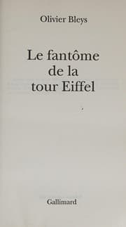 Tapa de Le fantôme de la tour Eiffel