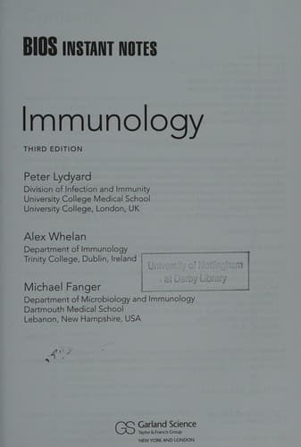 Tapa de Immunology