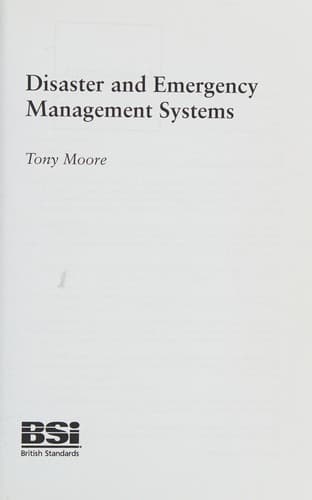 Tapa de Disaster and Emergency Management Systems