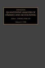 Tapa de Advances in Quantitative Analysis of Finance and Accounting, Volume 6 (Advances in Quantitative Analysis of Finance and Accounting)