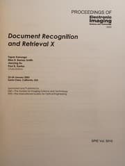 Tapa de Document recognition and retrieval X