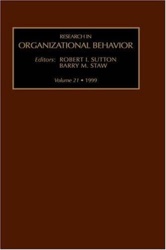Tapa de Research in Organizational Behavior