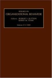 Tapa de Research in Organizational Behavior
