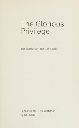 Tapa de The Glorious privilege