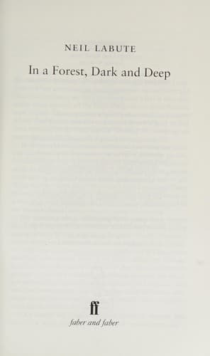 Tapa de In a Forest, Dark and Deep