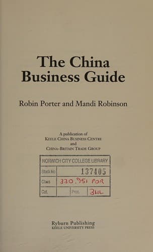 Tapa de The China business guide