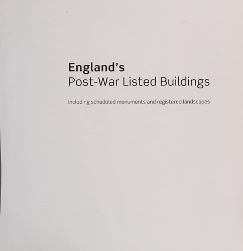 Tapa de England's post-war listed buildings