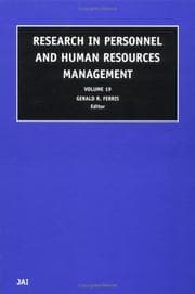 Tapa de Research in Personnel and Human Resources Management, Volume 19 (Research in Personnel and Human Resources Management)