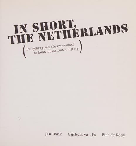 Tapa de In short, the Netherlands