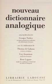 Tapa de Nouveau dictionnaire analogique