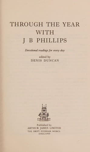 Tapa de Through the Year with J. B. Phillips