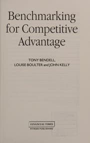 Tapa de Benchmarking for competitive advantage