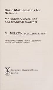 Tapa de Basic Mathematics for Science, for Ordinary Level, Cse, and Technical Students
