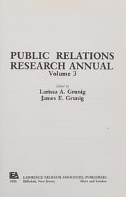 Tapa de Public Relations Research Annual
