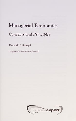 Tapa de Managerial economics